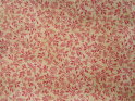 Small Gold Red Floral Fabric